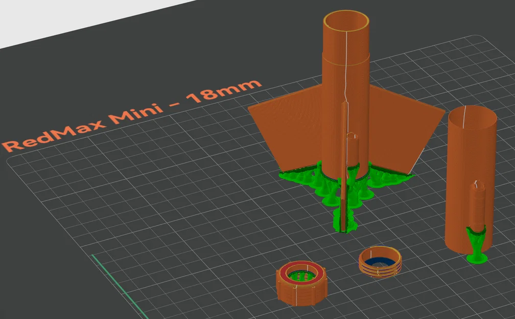 Red Max Mini Flying Model Rocket (Rocket bay mini Red Max) - Image 3