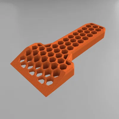 Dụng cụ cạo nhựa in 3D họa tiết tổ ong - An toàn cho bàn in