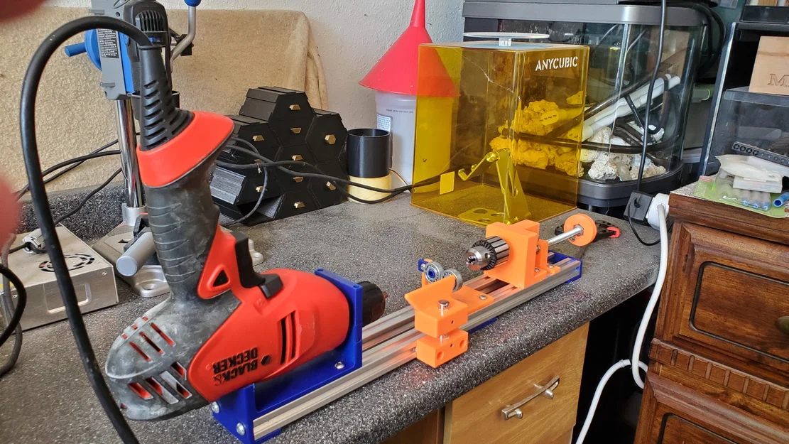 Drill Lathe – Máy tiện mini chạy bằng máy khoan - Image 2