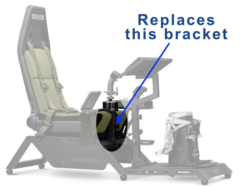Bracket Flight Stick gọn cho ghế Next Level Racing Boeing Simulator Seat - Image 1