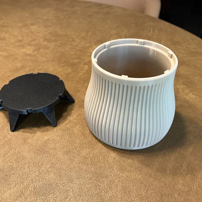 Chậu cây 3D với chân đế rời thiết kế hiện đại