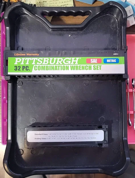 Khay Gridfinity cho bộ cờ lê Harbor Freight Pittsburgh SAE & Metric 32 món - Image 2