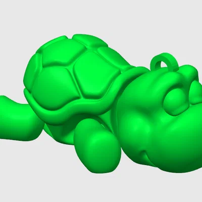 Móc khóa chú rùa Flexi (Flexi Turtle Keychain) in 3D siêu dễ thương