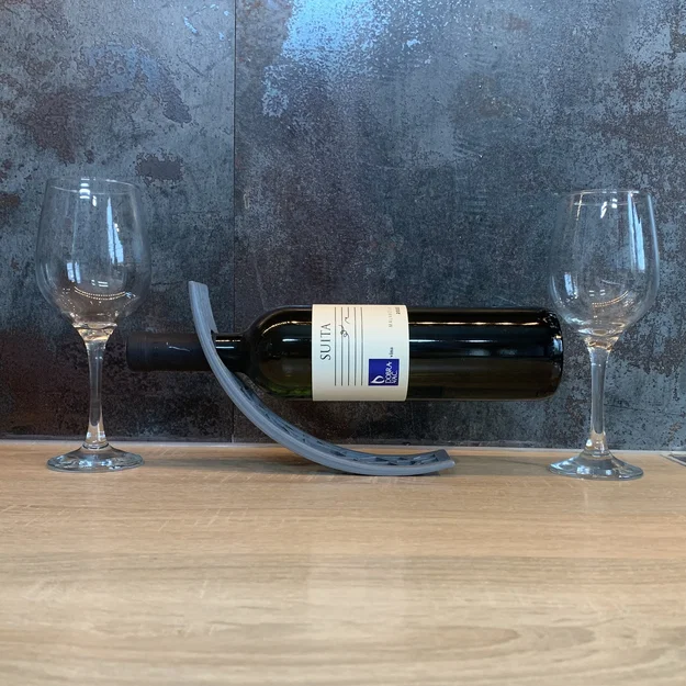 Kệ Đỡ Chai Rượu Vang Cong Dạng Bập Bênh (Curved Wine Bottle Holder) - Image 2