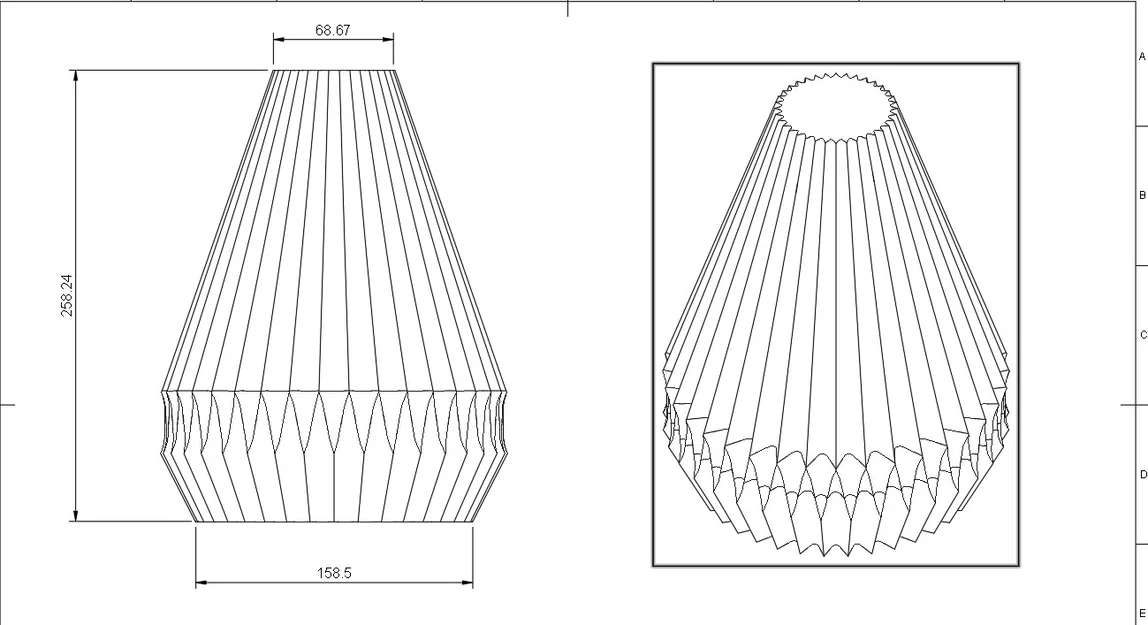 Chao đèn treo 3D (Lamp Shade #1) phong cách xếp ly thanh lịch - Image 2