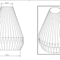 Chao đèn treo 3D (Lamp Shade #1) phong cách xếp ly thanh lịch - Thumbnail 2
