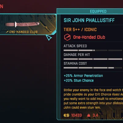 Mô hình vũ khí Sir John Phallustiff BFC 9000 - Cyberpunk 2077 (File 3D)