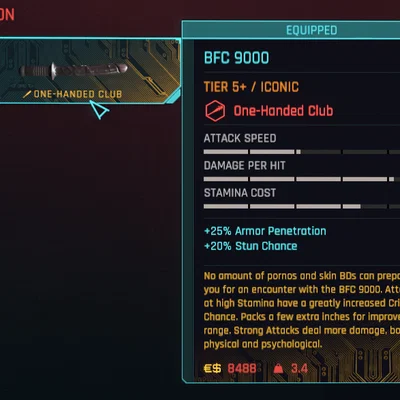 Mô hình vũ khí Sir John Phallustiff BFC 9000 - Cyberpunk 2077 (File 3D)