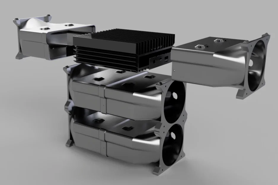 Bộ ống dẫn gió làm mát cho iCeriver KS0 và KS0 Pro (120mm Fan) - Image 2