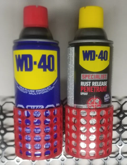 Ngàm treo Multiboard cho bình WD40 / chai xịt (kèm chỗ cài ống hút) - Image 1