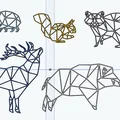 Bộ sưu tập tranh treo tường 2D động vật phong cách Low Poly in 3D - Thumbnail 1