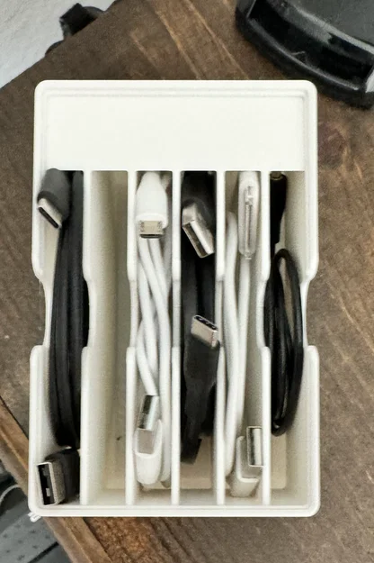 Khay Đựng Cáp Sạc Gridfinity Gọn Gàng - Không Cần Nam Châm - Image 2