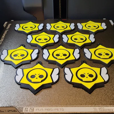 Móc khóa Brawl Stars 3D - Thiết kế Logo ấn tượng và cách in