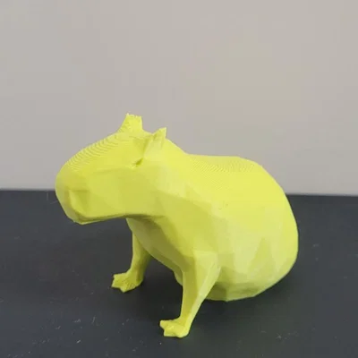Mô hình Capybara Low Poly 3D dễ thương trang trí bàn làm việc