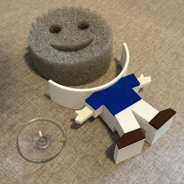 Giá treo miếng rửa bát Scrub Daddy hình người tiện lợi (3D Print) - Image 2