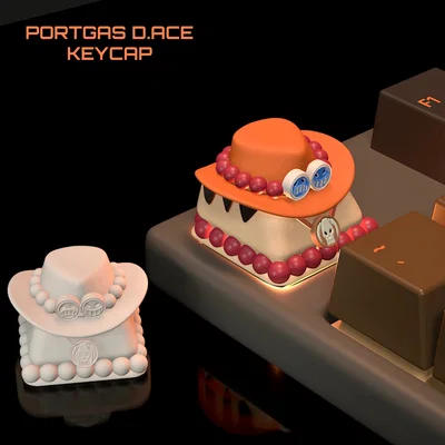 Keycap Portgas D. Ace (One Piece) In 3D Cho Bàn Phím Cơ