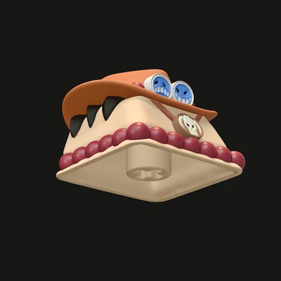 Keycap Portgas D. Ace (One Piece) In 3D Cho Bàn Phím Cơ