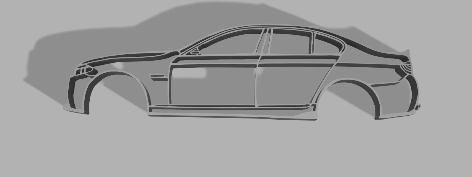BMW M5 F10 535i 2D stand – mô hình silhuette xe - Image 1