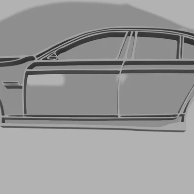 BMW M5 F10 535i 2D stand – mô hình silhuette xe