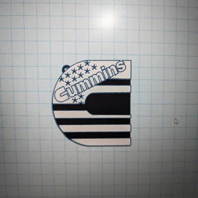 Móc khóa Cummins in 3D đẹp mắt - Thiết kế độc đáo cho dân mê cơ khí