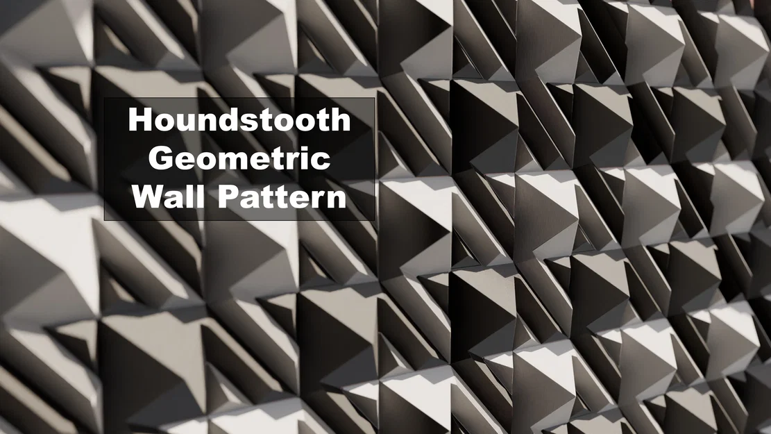 Họa Tiết Tường Hình Học Houndstooth - Image 1