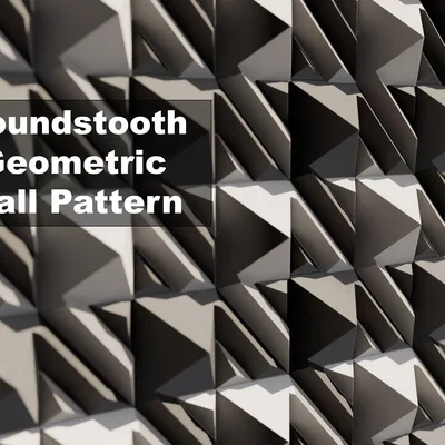 Họa Tiết Tường Hình Học Houndstooth