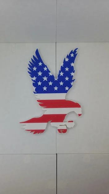 Nam châm Đại bàng Cờ Mỹ (American Flag Eagle Magnet) - Image 1