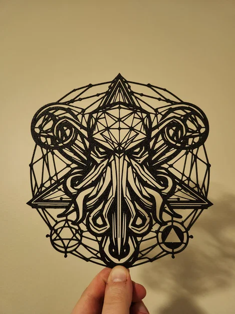 Lovecraftian – Wall Art Cthulhu hình học - Image 1