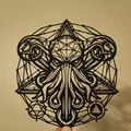 Lovecraftian – Wall Art Cthulhu hình học - Thumbnail 1