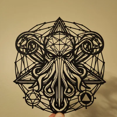 Lovecraftian – Wall Art Cthulhu hình học