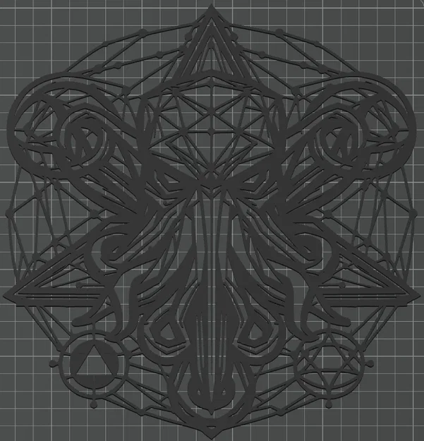 Lovecraftian – Wall Art Cthulhu hình học - Image 2