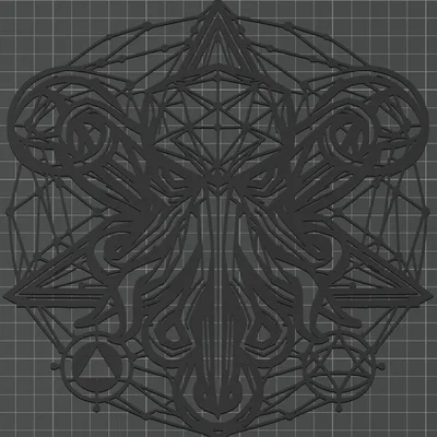 Lovecraftian – Wall Art Cthulhu hình học
