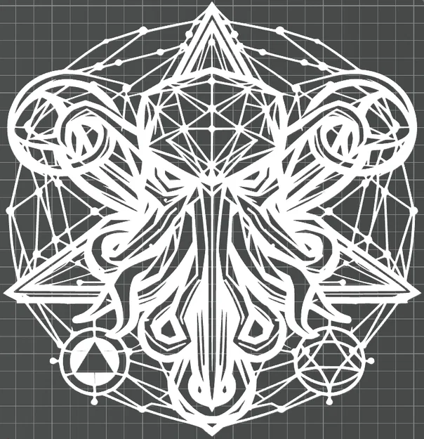 Lovecraftian – Wall Art Cthulhu hình học - Image 3