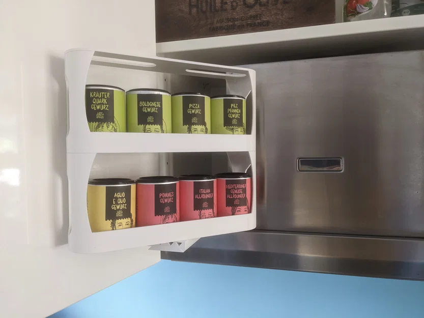 Kệ Gia Vị Kéo Trượt (Spice Rack Pullout) – Tự in theo kích thước bạn muốn - Image 1