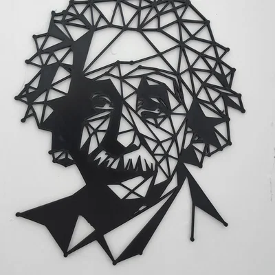 Albert Einstein - trang trí hình học treo tường - tạo bởi AI
