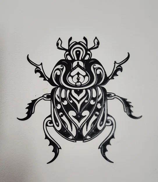 Mẫu in 3D tranh treo tường hình bọ cánh cứng (Beetle) trang trí - Image 1