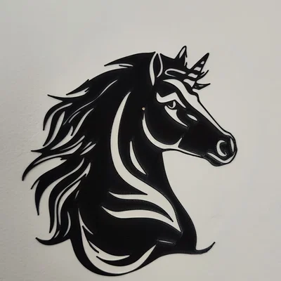 Tranh treo tường 3D họa tiết Kỳ Lân (Unicorn) trang trí nhà cửa
