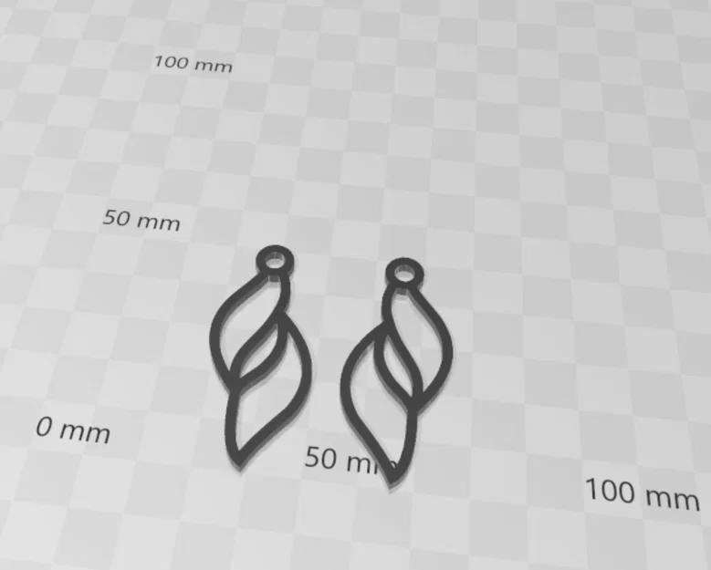 Bông tai hình lá thanh lịch in 3D - Phụ kiện độc đáo - Image 1