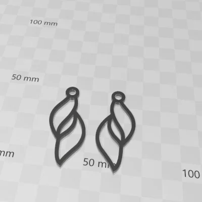 Bông tai hình lá thanh lịch in 3D - Phụ kiện độc đáo