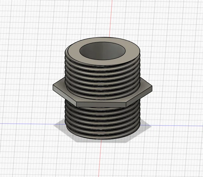 Đầu nối ren ngoài 3/4 inch cho ống nước sân vườn (3D Model) - Image 1