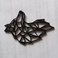 Mô hình đầu sói trang trí nghệ thuật phong cách Low-Poly (Wolf Head) - Thumbnail 1
