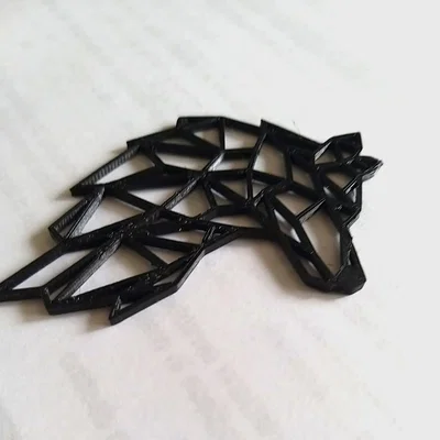Mô hình đầu sói trang trí nghệ thuật phong cách Low-Poly (Wolf Head)