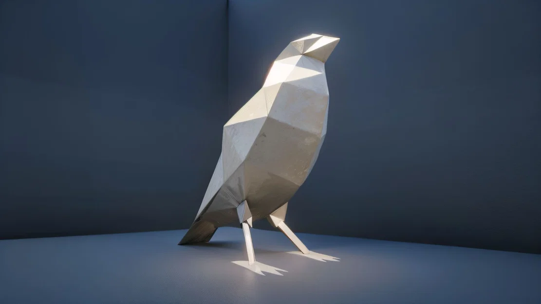 Poligon Bird – Tượng chim phong cách hiện đại in 3D - Image 1