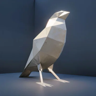 Poligon Bird – Tượng chim phong cách hiện đại in 3D