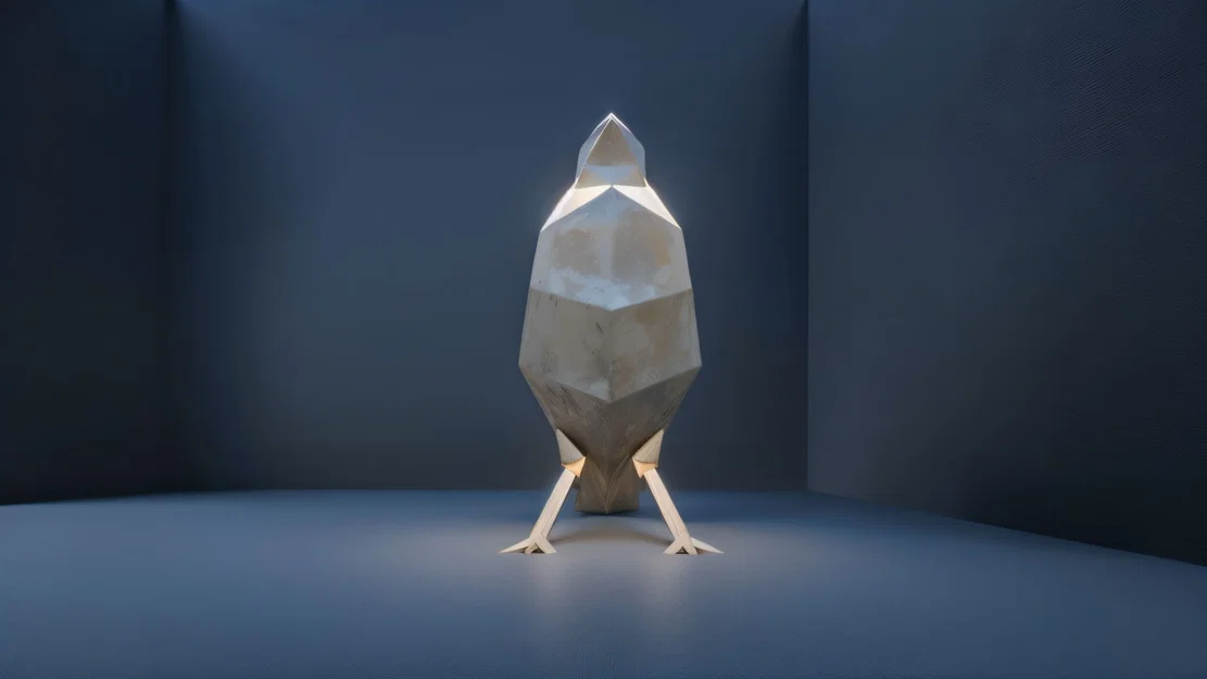 Poligon Bird – Tượng chim phong cách hiện đại in 3D - Image 2