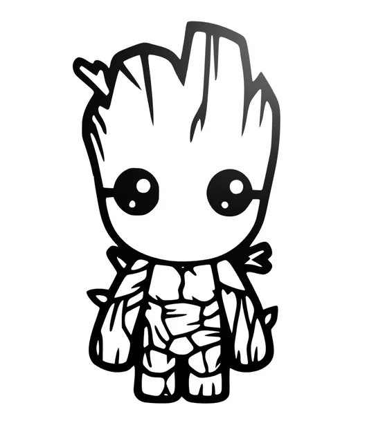 Mô hình trang trí treo tường Baby Groot - Dễ in cho mọi máy 3D - Image 1