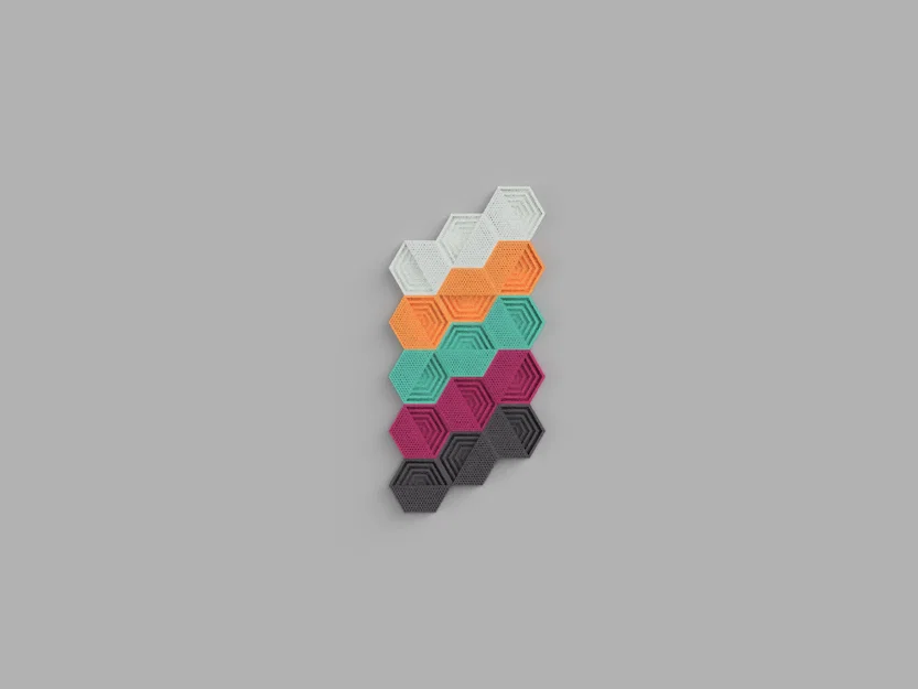 Gạch ốp tường lục giác cách âm 3D (Hexagon Acoustic Wall Tiles) - Image 1