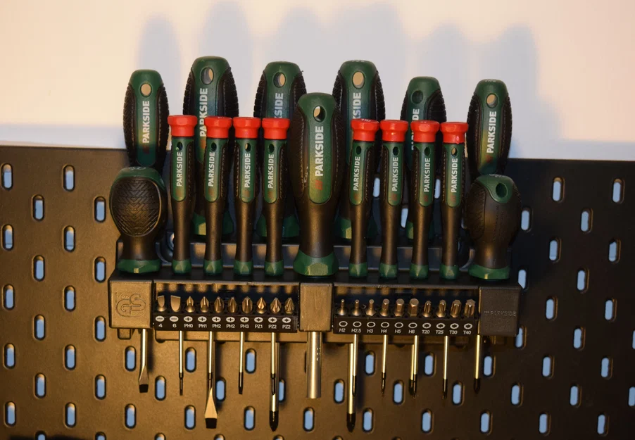 Bộ gá Skadis cho set tua vít Parkside (Skadis Parkside screwdriver set) - Image 1