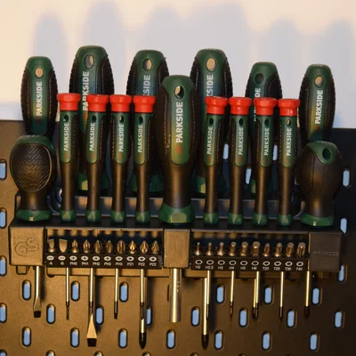 Bộ gá Skadis cho set tua vít Parkside (Skadis Parkside screwdriver set)