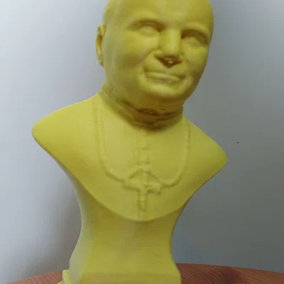 Mô hình 3D Tượng bán thân Giáo hoàng John Paul II (STL)